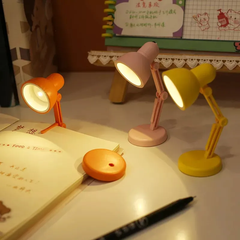 Mini lámpara LED de mesa plegable para lectura nocturna, luces protectoras de ojos para el hogar, habitación, ordenador, Notebook, ordenador portátil, escritorio