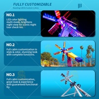 Manèges à sensations fortes pour fêtes foraines, manèges extrêmes Speed Windmill avec lumières LED, certifiés CE, capacité 30 personnes, SHENLON SLSW-A 58kw à vendre