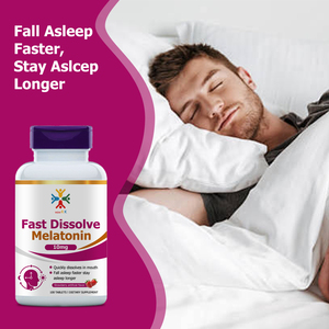 Private Label Fast Dissolve Melatoinin Tablets with Drug Free Sleep Aid Melatonin Promotes Sleep Quality Fall Asleep Faster - Product Image 2