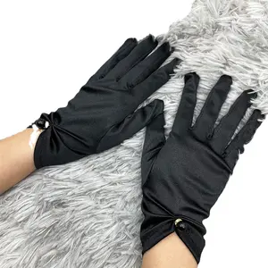 2022 Wholesale Satin Short Elegant Vintage Wedding Silk Dress Bridal Mittens Bridal Gloves