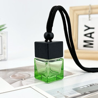 Diffuseur d'huiles essentielles pour voiture, flacon de parfum miniature de luxe, 8 ml, pendentif en verre dégradé, pour l'intérieur de la voiture