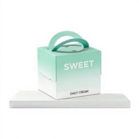 Boîte à gâteau rigide personnalisée, imperméable et réutilisable, avec doublure en carton ondulé kraft, finition mate, impression UV, portable pour sushis