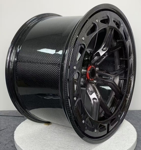 Rines de Carreras de Aleación de Aluminio Forjado 6061 T6 Personalizados de 16-22 Pulgadas 5x112/114.3/120, Acabado Negro Cóncavo, Multirradio, Nuevos, Universales - Product Image 1