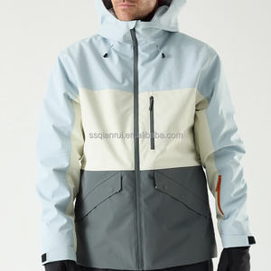 定制男士保暖登山夹克 - 防水滑雪风衣，带兜帽，适合滑雪板和冬季运动户外硬壳夹克 - Product Image 1