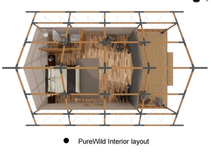 Tentes de glamping de luxe modulaires quatre saisons préfabriquées imperméables double couche forme triangulaire une chambre un salon en PVC - Product Image 6