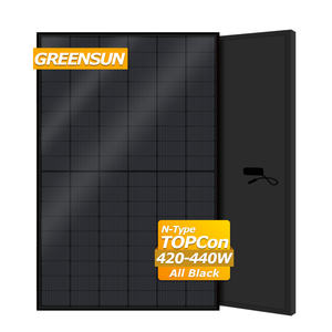 Panneau solaire Full Black Topcon 420W 425W 430W 440W 450W, panneau solaire bifacial mono, type N, meilleurs panneaux solaires au monde - Product Image 3