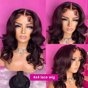 Perruque synthétique noire en <span class=keywords><strong>cheveux</strong></span> vierges européens, courte ou longue, bouclée, <span class=keywords><strong>avec</strong></span> bandeau en dentelle et attache à clipser - Product Image 5
