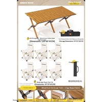 Ensemble table et chaises de camping portable, robuste, en acier carbone renforcé, tissu Oxford, rectangulaire, pliable, pour pique-nique en plein air, 4 places