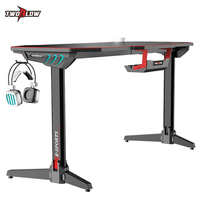2024 Pc Stijl Rgb Licht Bureau Geassembleerd Metalen Laptop Bureau Voor Pc Gamers Voor Racegames Desktop Computer Gaming Verbeterd