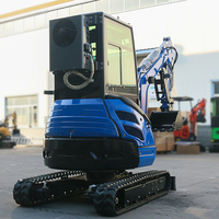 Mini-pelle compacte robuste de 2000 kg, diesel, à balayage zéro, pour jardinage et agriculture, prix de gros usine, excellente performance
