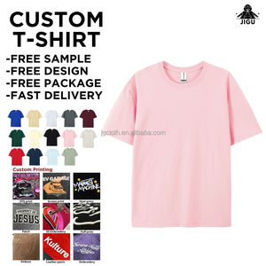 Toptan 220 GSM 100% pamuk boy damla omuz tişörtleri erkekler özel Logo düz baskılı Unisex T Shirt yüksek kalite - Product Image 2