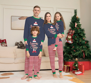Pijamas infantis europeus e americanos, conjunto de roupas para bebês, crianças, pijama de natal, família - Product Image 6