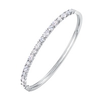 Bracelet tennis style vintage en diamant de laboratoire, or 14 carats, taille brillant, sertissage griffe, joaillerie fine