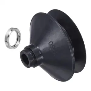 Vacuum Suction Cup, Nitrile Rubber Pneumatic Bellows Sucker Pad with Gasket for Industry