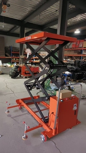 A mini construção semi-elétrica da plataforma de levantamento Scissor a altura máxima 2M da altura de levantamento 0.5T 1.0T - Product Image 3