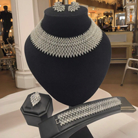 Chaîne de cou Dubai tendance, ensemble de bijoux personnalisés, parure de bijoux pour mariage et banquet