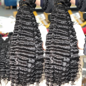 Cheveux humains indiens 100% alignés sur la cuticule, prix d'usine, cheveux vierges cambodgiens bruts, mèches de cheveux à ondulation profonde d'un seul donneur - Product Image 2