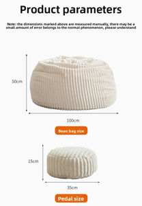 Nouveau canapé moderne <span class=keywords><strong>en</strong></span> molleton de lapin doux de style japonais avec repose-pieds pouf paresseux balcon simple ensemble de canapés sans bordure - Product Image 2