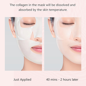 Masque facial au collagène, masque hydrogel hydratant en profondeur pour la nuit, masque pour minimiser les pores, raffermissant, soin de la peau coréen - Product Image 4
