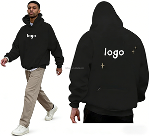 Wholesales Custom High Quality Screen Printing 350gsm long sleeve thick Men's Wool Blend Hoodies - Product Image 1