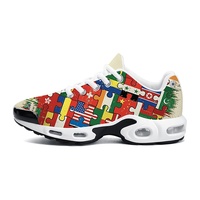 Personnalisable hommes respirant chaussures de sport décontracté semelle souple marche course maille lacets automne absorbant les chocs coussin d'air