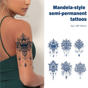 Forniture per <span class=keywords><strong>Tatuaggi</strong></span> Bxtats, Adesivi per <span class=keywords><strong>Tatuaggi</strong></span> Impermeabili all'Ingrosso, <span class=keywords><strong>Disegni</strong></span> Mandala all'Henné Indiano, Durata 15 Giorni, Tatuaggio Semi-Permanente - Product Image 1