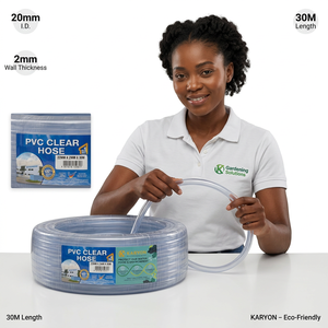 Tuyau d'eau transparent en PVC KARYON pour système de filtration d'aquarium, tube flexible transparent avec connecteurs noirs, raccords de 4 mm à 50 mm - Product Image 1