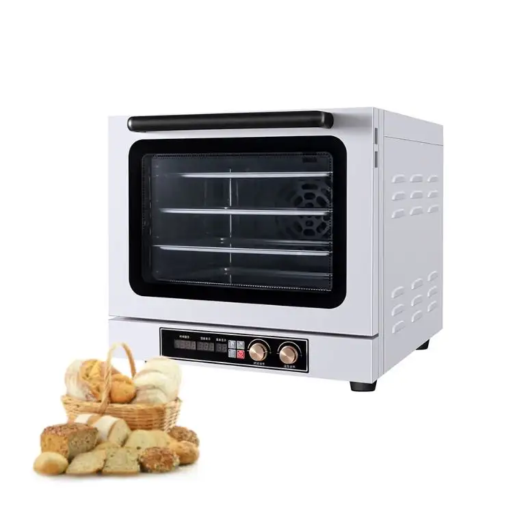 Comercial 60L Eléctrico Snack Pastelería Pan Pizza Aire caliente Horno de vapor de convección Hornos de vapor multifunción Proporcionado Harina Panadería