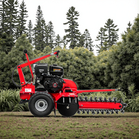 Trancheuse agricole à main 600mm de profondeur réglable équipement de tranchée 420cc trancheuse 27 lames en alliage de carbure trancheuse