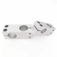 Support de fixation croisé en aluminium de haute qualité pour arbre de transmission, à verrouillage parallèle et vertical, avec base de support à double trou droite et réductrice