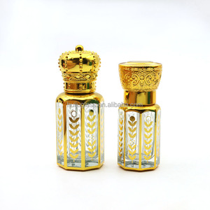 3ml 6ml 12ml vàng Bát giác thủy tinh Lăn chai nước hoa tinh dầu container cho Arabian <span class=keywords><strong>attar</strong></span> Oud dầu - Product Image 1