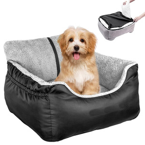 2024 Fabrik modernes neues Design Anti-Angst-Tiefschlaf umwelt freundliches Luxus wasch bares Hunde autobett mit 4-seitigem Kissen - Product Image 1