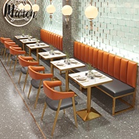 Banc de restaurant en marbre, canapé, banquette, chaise, table, ensemble de meubles pour café, salon de thé