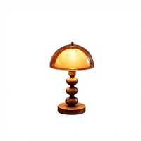 Lampe de table artistique et sophistiquée en bois style vintage, en forme de champignon, à trois couleurs, pour la protection des yeux, idéale pour la chambre à coucher, la table de chevet ou le salon.