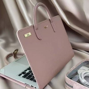 Sac à main pour ordinateur <span class=keywords><strong>portable</strong></span> rose style fille - Sac d'ordinateur en cuir PU tendance, étui pour ordinateur <span class=keywords><strong>portable</strong></span> pour usage quotidien - Product Image 2