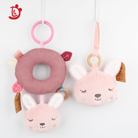 Jouets en peluche doux pour bébé de haute qualité, apaisants, pour poussettes, sièges auto et jouets suspendus, personnalisables