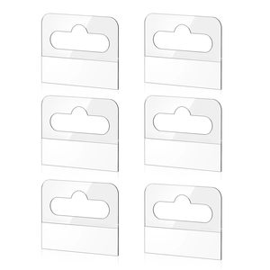 Attaches adhésives transparentes durables pour la réparation des emballages endommagés, solution de suspension en plastique en forme de J pour la vente au détail - Product Image 1