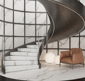 Feuille de pierre frittée flexible de 6mm pour mur incurvé et porte d'armoire personnalisée - Product Image 1