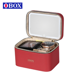 OBOX Factory tas riasan, tas kosmetik dengan cermin lipat profil tipis untuk penyimpanan mudah di tas Laptop - Product Image 4