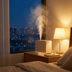 Humidificador Ultrasónico Portátil Mini de Plástico, Desinfección con Iones Negativos, Recargable por USB, Humidistato, Luz Nocturna, Bajo Ruido, Temporizador 1 - Product Image 2
