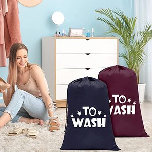 Tùy Chỉnh Ripstop Dây Rút Túi Giặt Polyester Nylon Jumbo Không Thấm Nước Khô Làm Sạch Có Thể Gập Lại Du Lịch Giặt Duffle Bag Với Logo - Product Image 6