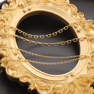 Cadena de acero inoxidable chapada en oro de 18k para la fabricación de pulseras H1622 - Product Image 1