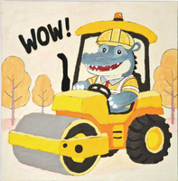 Argile à modeler Crocodile Cartoon Road Roller - Jouet sensoriel en argile à séchage à l'air pour enfants, peinture en argile, jouet anti-stress