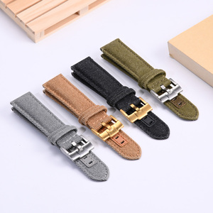 สายนาฬิกาไนลอนผ้าใบสำหรับเปลี่ยน rolx OMG <span class=keywords><strong>Apple</strong></span> iWatch สมาร์ทวอทช์สายรัดข้อมือ sailcloth 20มม. 22มม. - Product Image 4