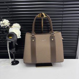 Borsa da Donna di Alta Gamma in PU a Contrasto, Lussuosa Borsa a Mano con Chiusura a Cerniera, Ecologica e Versatile, Borsa a Tracolla per Ufficio - Product Image 2