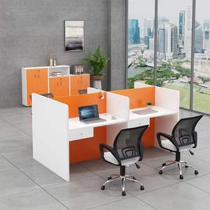 Escritorio de Oficina Modular con Cajón, Estación de Trabajo para Computadora, Cabina con División, Escritorio para Personal, Cubículo de Telemarketing, Conjunto de Escritorio y Silla Sencillo - Product Image 2