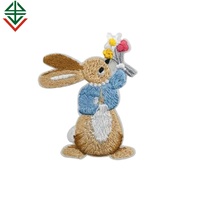 Custom Borduurpatches Dieren Naaien Patches Konijn Appliques Sticker Patches Voor Jurk Hoed