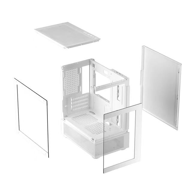 LY New Trends Double-Sided Tempered Glass Panoramic Gaming Case 240 Water Cooling CPU Case MATX Gaming Computer Cases Towers