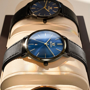 <span class=keywords><strong>Montres</strong></span> de luxe personnalisées OEM 5869 avec logo, bracelet en cuir véritable, quartz, minimalistes, ultra-fines, horloges à impulsions, haute qualité, pour femmes - Product Image 3