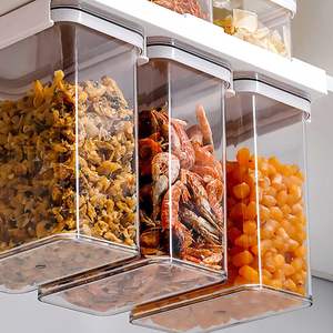 Ensemble de contenants de stockage pour aliments et céréales en plastique étanches à l'air et à l'humidité, à suspendre sous l'étagère de la cuisine - Product Image 4